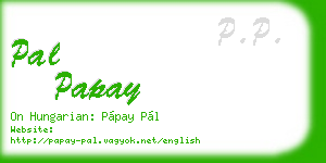 pal papay business card