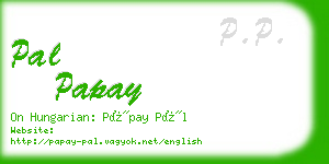 pal papay business card